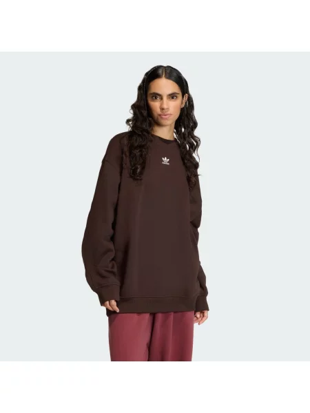 Bluza Essentials Fleece Long Oversized Crew brązowy