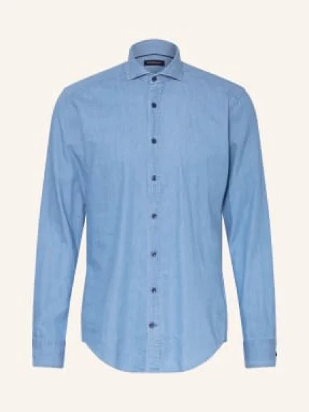 Strokesman's Košile Regular Fit V Džínovém Vzhledu modrá