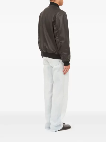Δερμάτινο μπουφάν Mm6 Maison Margiela μαύρο