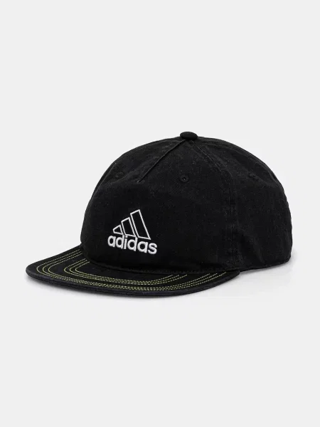 Шапка с козирка adidas Originals с изчистен дизайн черно