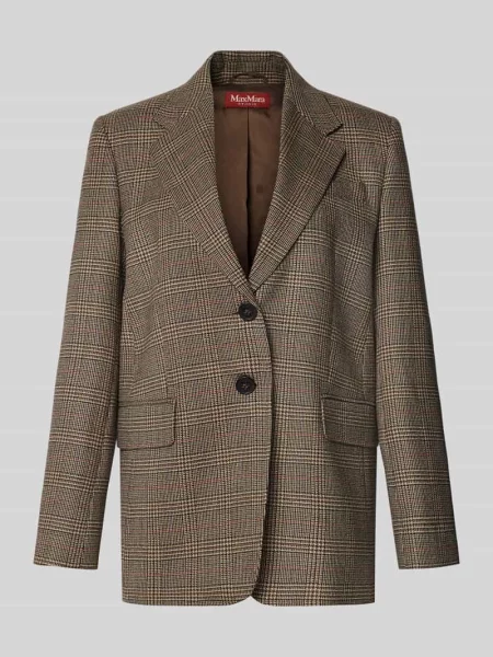 Długi żakiet o kroju regular fit z czystej żywej wełny model TALCA' Max Mara Studio