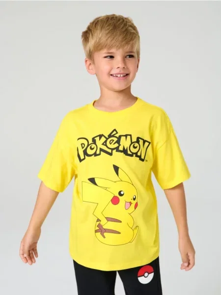 Sinsay Tričko s potiskem Pokémon žlutá