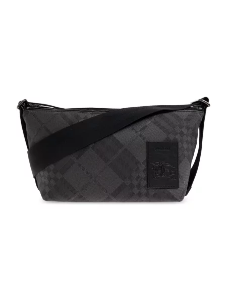 Torba crossbody Burberry skórzana z logo czarna