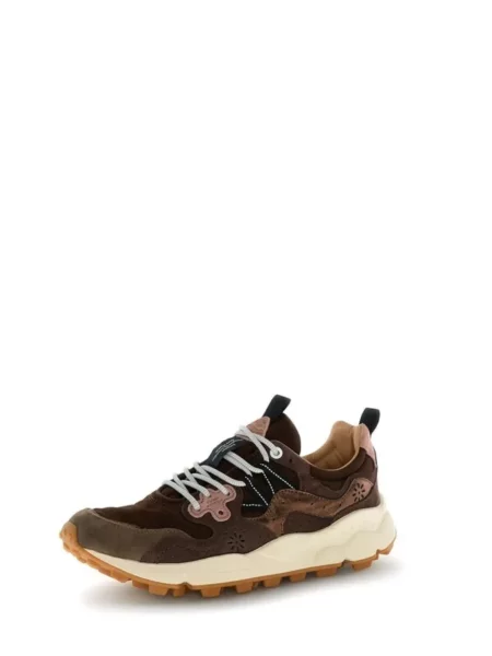 Szarvasbőr virágos sneaker Flower Mountain barna