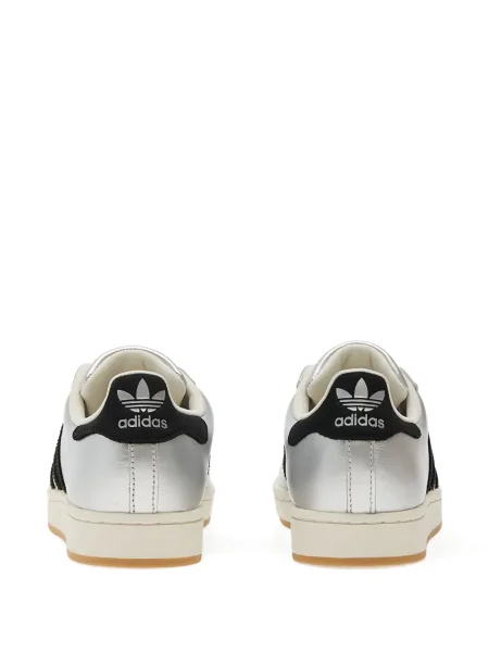 Sneakerși Adidas Superstar cu șireturi din dantelă cu dungi negru