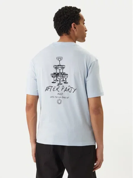 HUGO Tricou Nucavo celest albastru