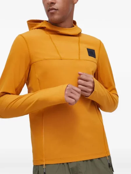 Hanorac cu glugă The North Face cu autograf galben