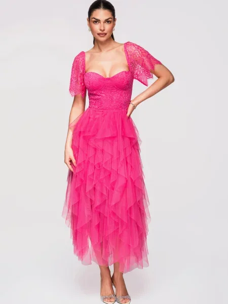 Ombre Rochie de seară fucsia