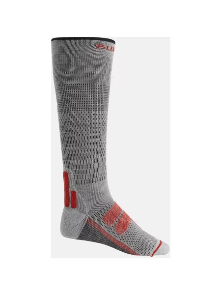 Skarpety Burton Performance + Ultralight Compression szaro czerwone S szare
