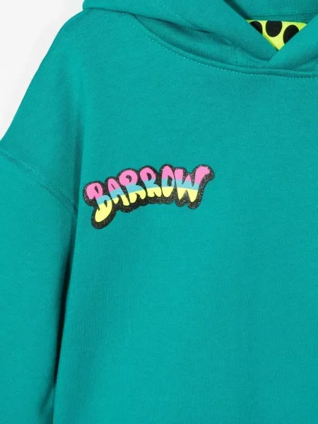Bluza z kapturem dziecięca Barrow zielona