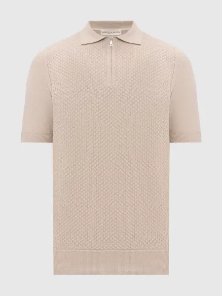 Поло у візерунок Cashmere&whiskey бежеве