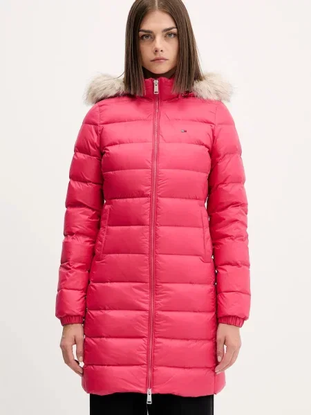 Tommy Jeans kurtka puchowa różowy