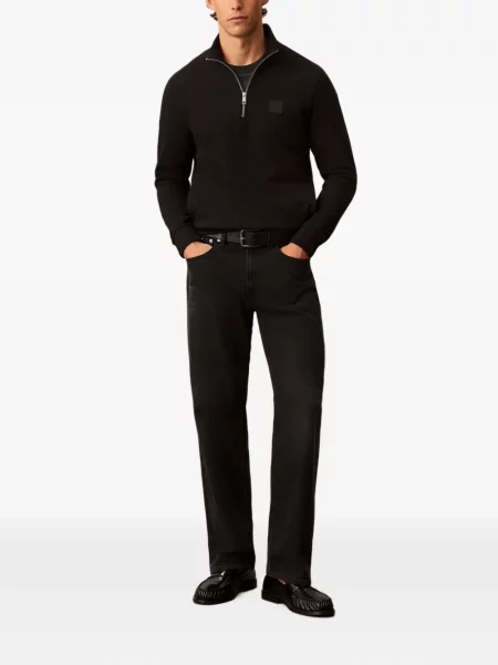 Pulover Calvin Klein cu autograf negru
