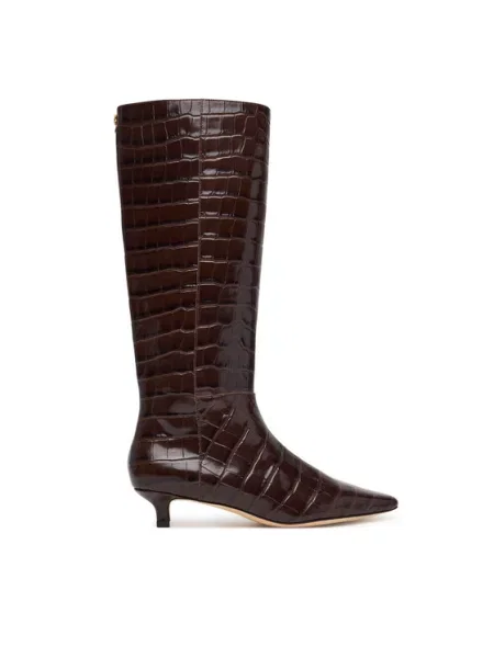 LAUREN RALPH LAUREN Kozaki Frncsa Tl ciemny brązowy