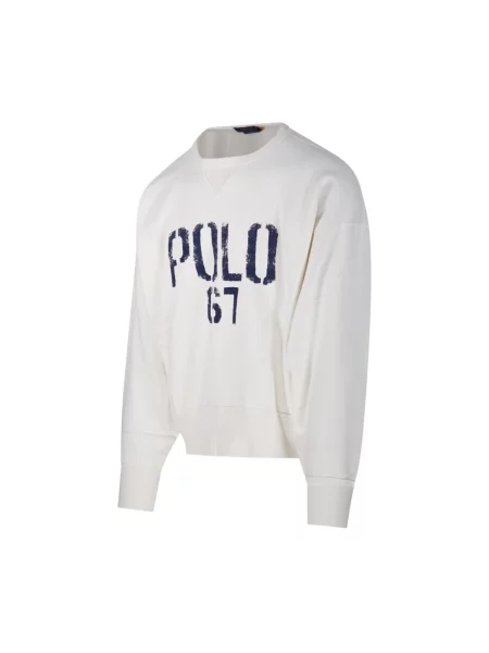 Bluza polarowa Ralph Lauren polarowa retro biała
