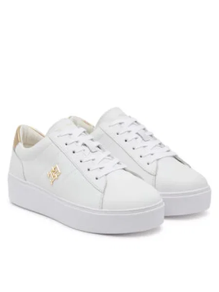 TOMMY HILFIGER Tenisky zlatá bílá