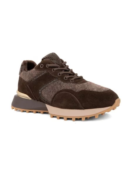 Sneakersy Linda Baumann brązowe