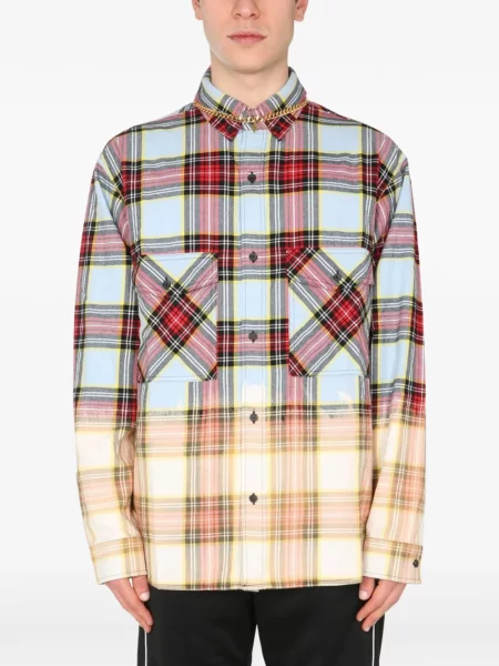 Cămașă County Of Milan în carouri cu imagine albastru