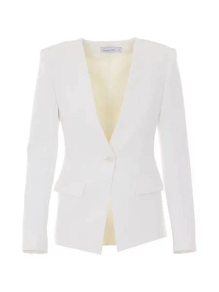Sacou Patrizia Pepe cu decolteu în V alb