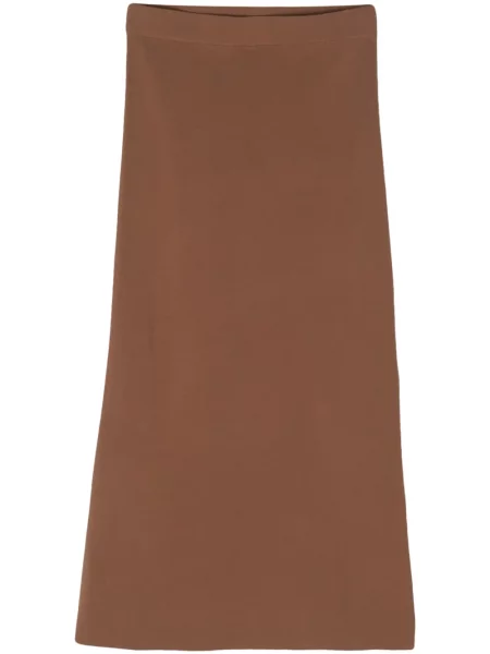 Dzianinowa spódnica Rails z rozcieciem brązowa