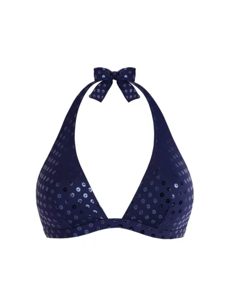Vilebrequin Stroje kąpielowe Kobieta Niebieski S Relief Sparkling Neckholder Góra Bikini dla Kobiet granatowy