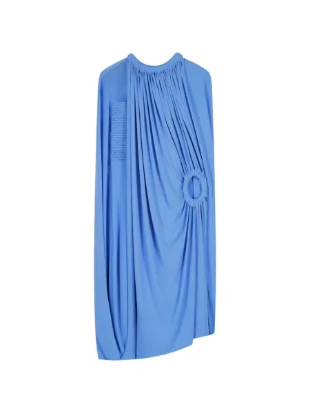 Rochie Coperni asimetrică drapată albastru