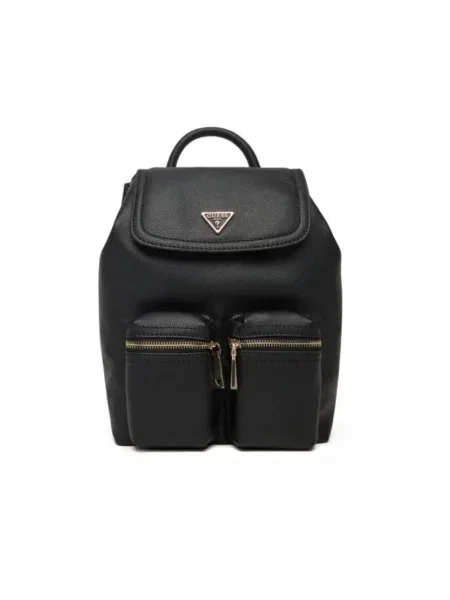 Plecak GUESS Manhattan II Flap Backpack Black Universal czarny