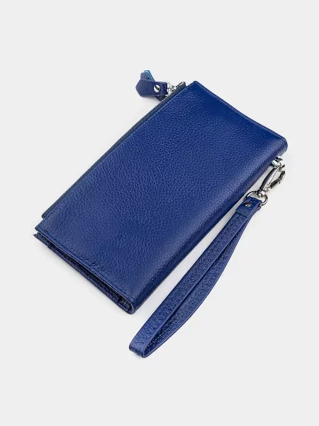 ST Leather Accessories Гаманець Шкіра синій
