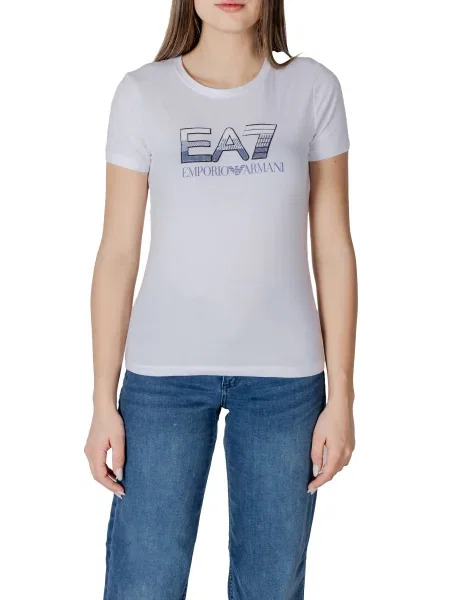 Koszulka Ea7 z krótkim rękawem biała