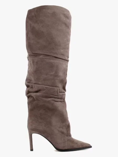 Замшевые ботфорты Leberdes бежевые