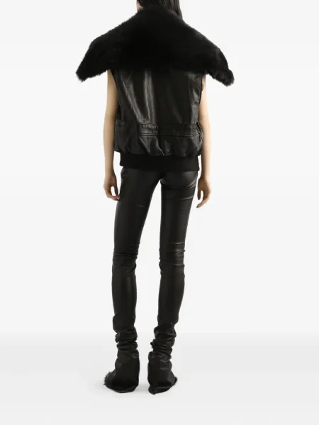 Pantaloni Dolce & Gabbana din piele negru