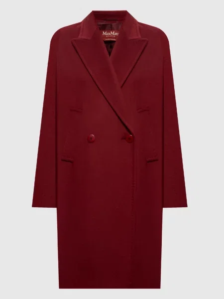 Бордове двобортне пальто MASTRO з вовни Max Mara