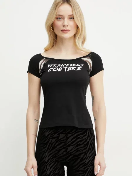 Póló Versace Jeans Couture fekete