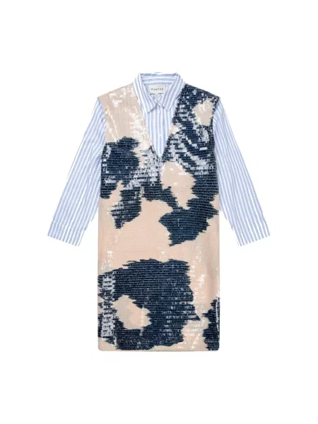 Sukienka koszulowa Munthe z cekinami