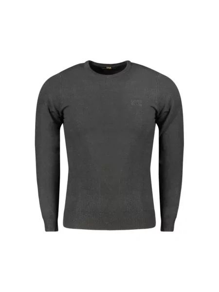 Sweter Cavalli Class z długim rękawem wełniany czarny