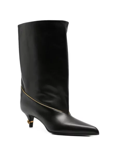 Cizme scurte Versace din piele negru