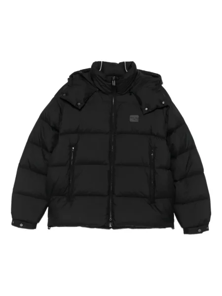 Palton Emporio Armani cu glugă negru