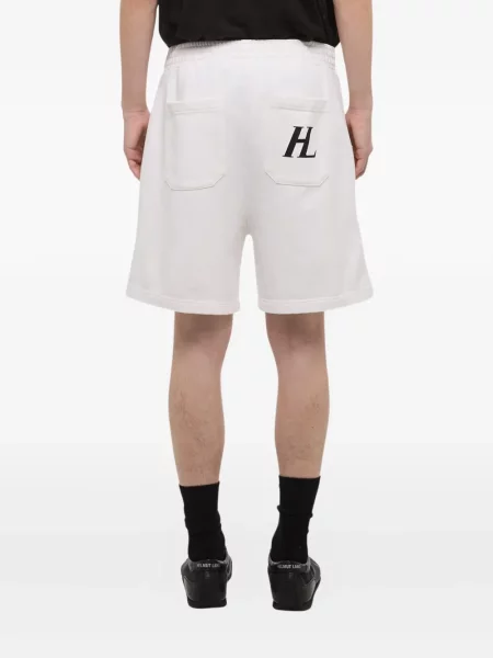 Pantaloni scurți Helmut Lang cu imagine alb