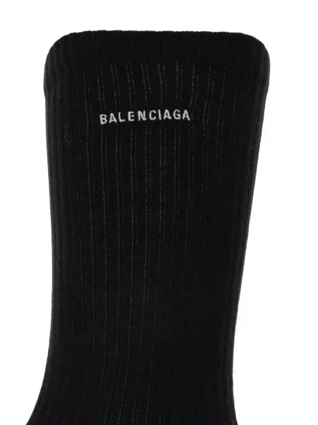 Чорапи Balenciaga с автограф бяло