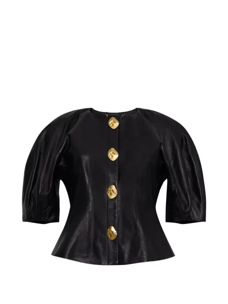 Top Cara Cara din piele negru
