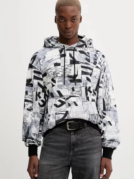 Geacă de blugi Karl Lagerfeld Jeans alb