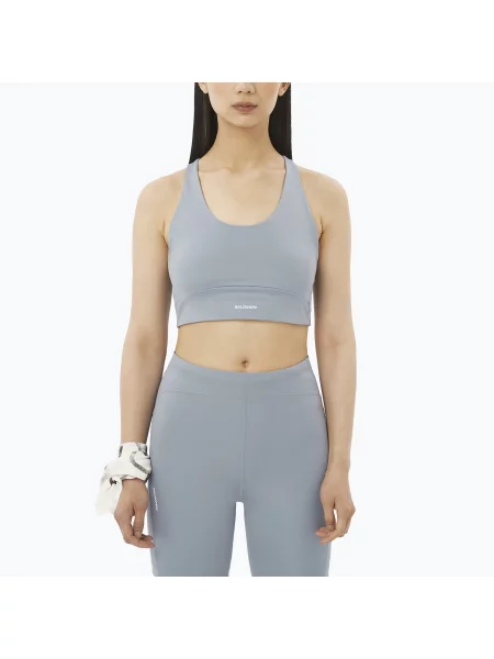 Тренировъчен сутиен Salomon SHAKEout Core trade winds сиво