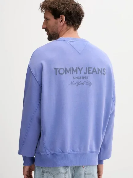 Tommy Jeans bluza z aplikacją niebieski