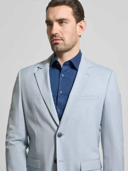 Marynarka garniturowa o kroju super slim fit z mieszanki żywej wełny model ARTI' Hugo