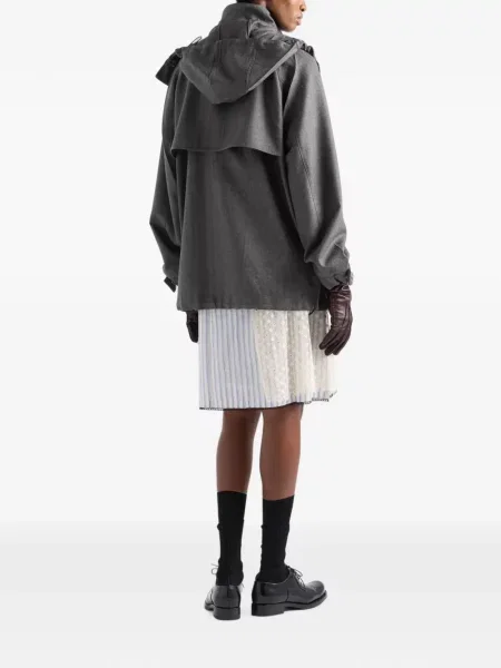 Geacă Prada de lână gri