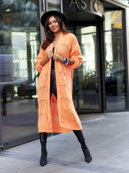 Cardigan By O La La portocaliu