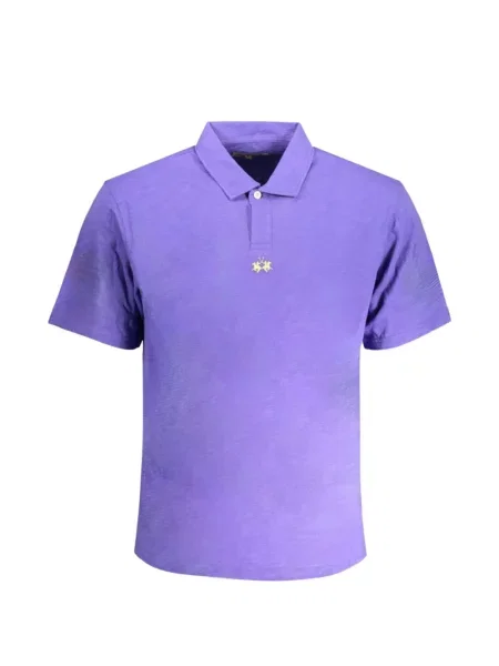 Tricou polo La Martina cu broderie violet
