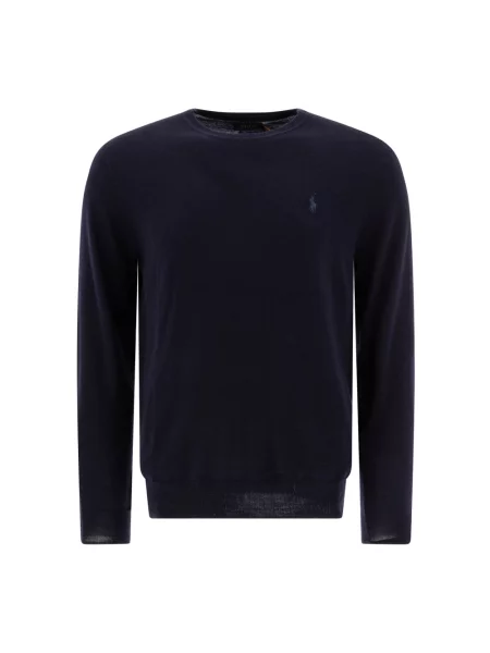 Sweter Polo Ralph Lauren wełniany niebieski