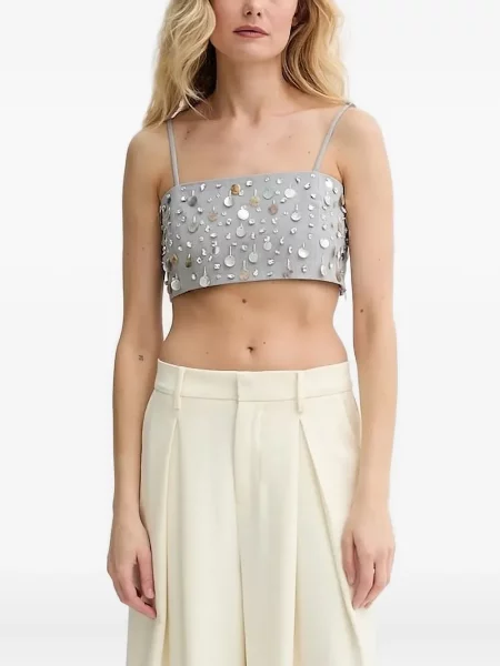 Top Isabelle Blanche gri