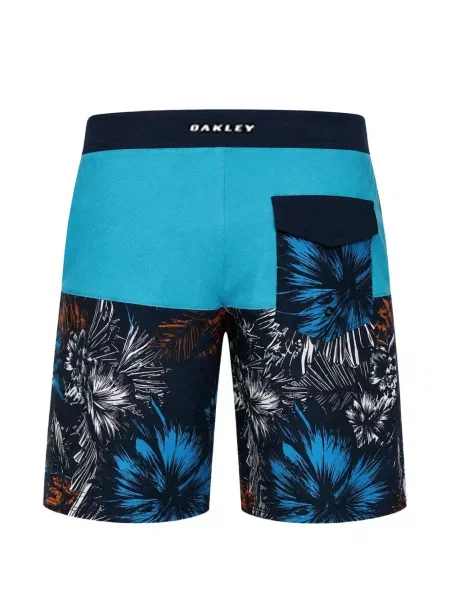 Долнища на бански Oakley на цветя с принт синьо